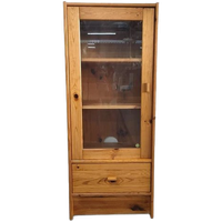 Vintage Ikea Zweedse Jaren '70- '80 "pinewood" Vitrinekast