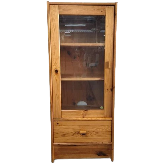 Vintage Ikea Zweedse Jaren '70- '80 "pinewood" Vitrinekast 1