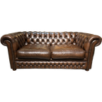 Engelse Springvale Chesterfield 2,5 Zits Bank Bruin thumbnail 1