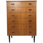 Scandinavisch Vintage Teak Fineren Ladekast Kalmar thumbnail 1