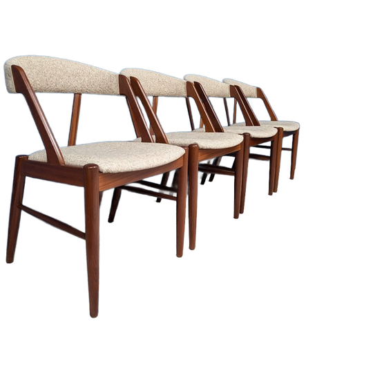 4x Vintage Design Stoelen, Henning Kjærnulf, Jaren 60 1