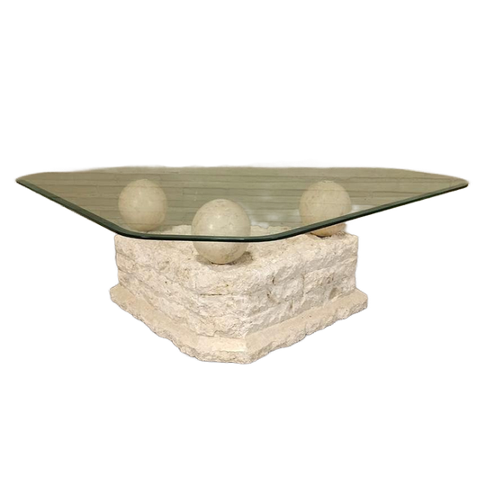 Vintage Postmodern Magnussen Ponte Steen Salontafel 1
