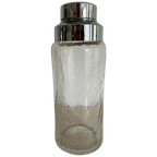 Vintage Cocktail Shaker Glas / Zilver thumbnail 1