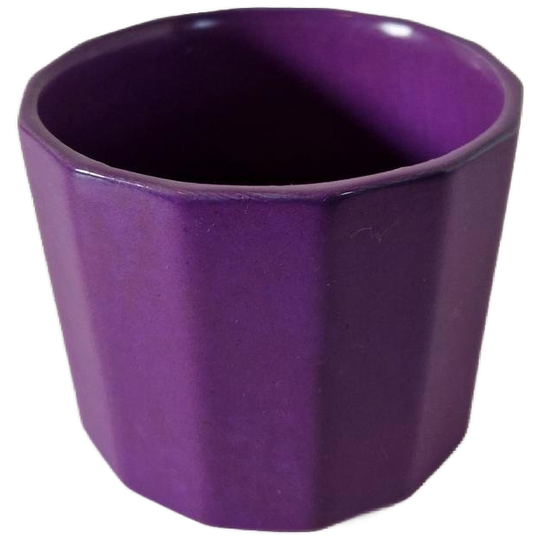 70's Vintage Keramieke Bloempot Paarse Pot Voor Kamerplant 1