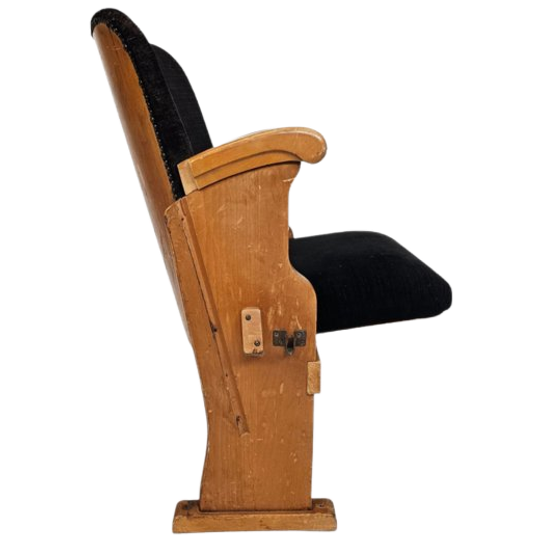 Bioscoopstoel - Theater Arm Stoel - Hout - Textiel - 1950's 1