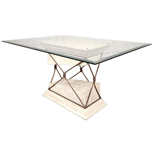 Unieke Travertin Eettafel 1