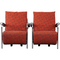 Set Van 2 Mooie En Comfortabele Leolux Design Fauteuils/armchairs Model Scylla Met Extra Rugkusse