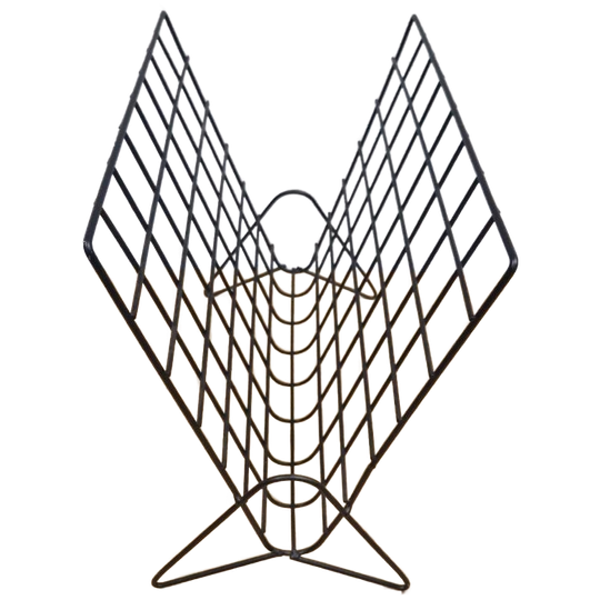 Retro Lectuurrek Metalen Tijdschriftenrek Krantenbak 1