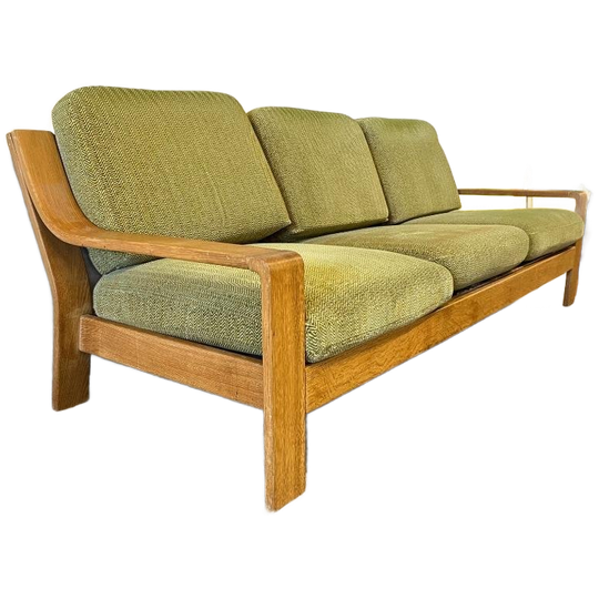 Vintage Houten Zetel / Canapé / Sofa 1