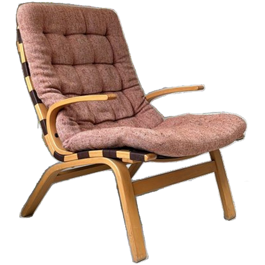 Vintage Houten Kleppe Fauteuil Uit Denemarken 1