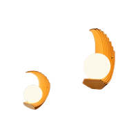 2 Art Deco Style Wave Lights “80’S