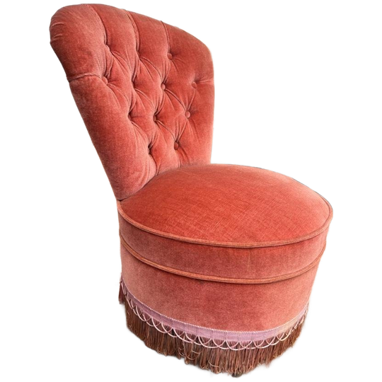 Vintage Roze Fauteuil/ Éénzit / Clubzetel 1