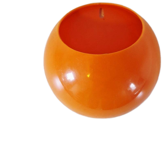 Vintage Wandpot Spaceage Oranje Kamerplant Pot Kunststof 1
