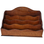 Antiek Mahonie Houten Brievenbakje, Circa 1900 thumbnail 1