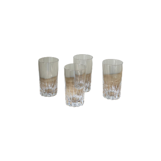 4 X Crystal Longdrink Water Glasses 1