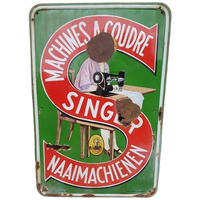 Goed Verweerd Singer Emaille Bord Van Emaillerie Belge Brux.