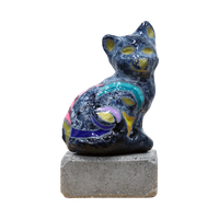 Kleurrijk Katten Beeldje Moderne Kunst