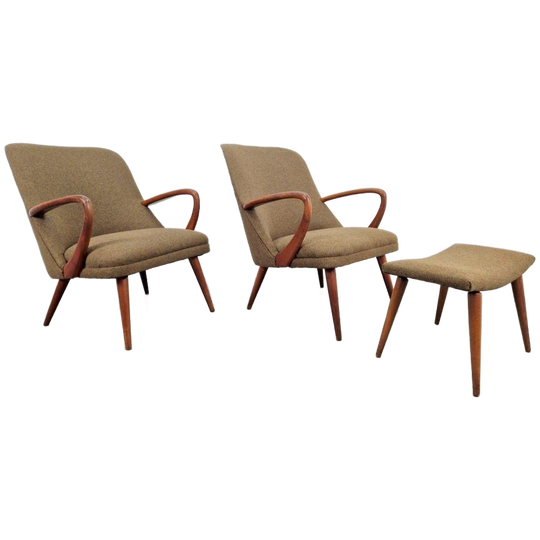 Set Vintage Fauteuils Teak ´60 Scandinavisch Mid Century 1