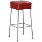 Montis Salsa Barkruk, Bordeaux Rood Leder, 4-Poot Onderstel thumbnail 1