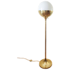 Messing Vloerlamp En Opaline Glas Van Vereinigte Werkstätten thumbnail 1