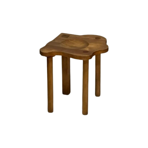 Era Herbst Kruk Eikenhout Vintage Jaren 90 Stool Krukje 1990