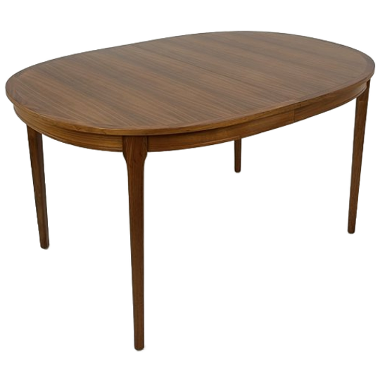 Zweedse Vintage Teak Fineren Eetkamer Tafel Valdres 1
