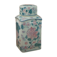 Vintage Dekselvaas Gemberpot Pastel Chinees