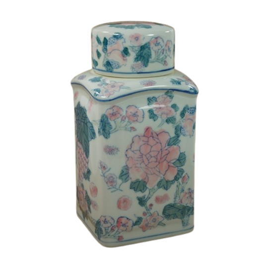 Vintage Dekselvaas Gemberpot Pastel Chinees 1