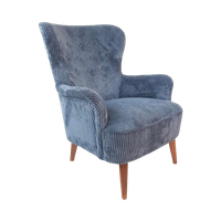 Vintage Artifort Theo Ruth Fauteuil Donker Blauwe Corduroy