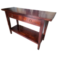 Donkere Teakhouten Sidetable, Haltafel, Wandconsole