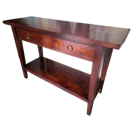 Donkere Teakhouten Sidetable, Haltafel, Wandconsole 1