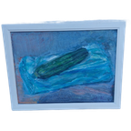 Origineel Acrylschilderij Op Canvas Met Ophangsysteem.blauw, Groen Schilderij thumbnail 1
