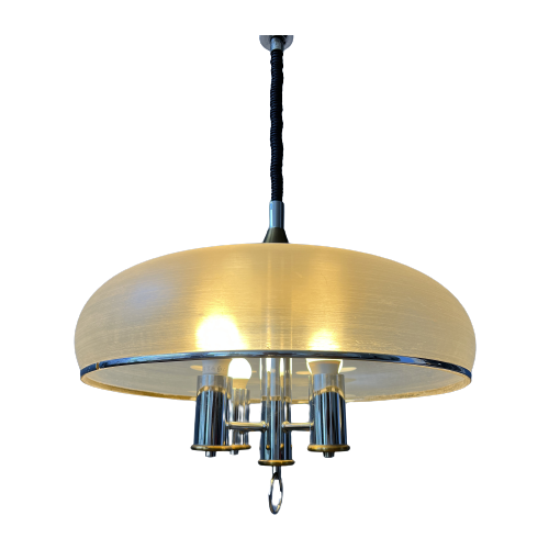 Mid Century Hanglamp Kroonluchter / Space Age Light Fixture