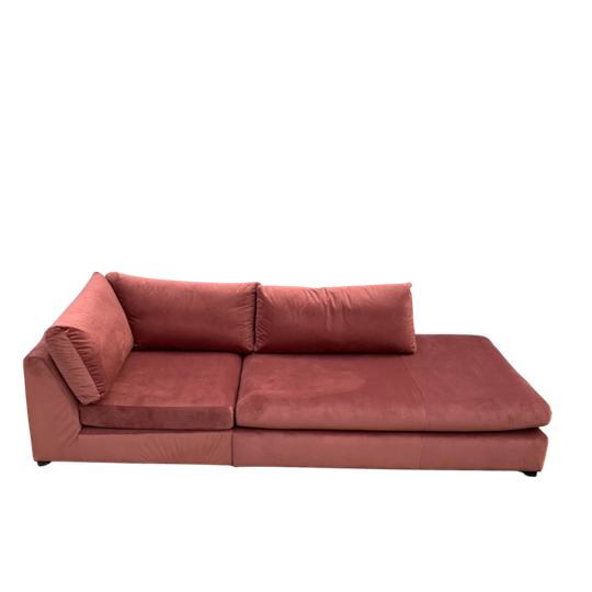 4X6 Sofa - X2 Modulaire Bank Wijnrood Velours 1