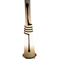 Design Tafel Lamp Jerzy Sluczan-orkusz Snake Lamp Zwart / Wit Glas