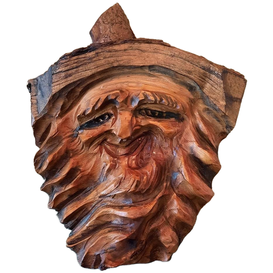 Vintage Bosfiguur, Bosgeest, Woodspirit, Sparrenhout 1