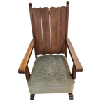 Oak High Back Arm Chair 1930s thumbnail 1