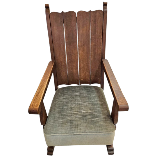 Oak High Back Arm Chair 1930s 1