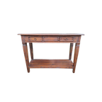 Koloniaal Teakhouten Sidetable, Wandtafel, Console thumbnail 1