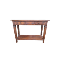 Koloniaal Teakhouten Sidetable, Wandtafel, Console