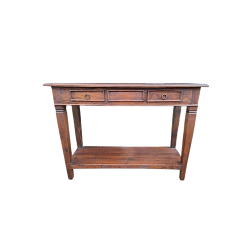 Koloniaal Teakhouten Sidetable, Wandtafel, Console