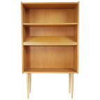 Vintage Deens Boekenkastje Eiken Fineer Met Lectuurgedeelte thumbnail 1