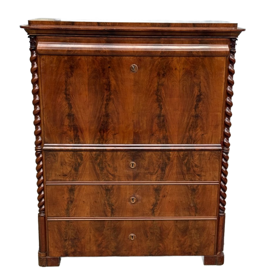 Secretary Biedermeier 1830 Mahogany 1