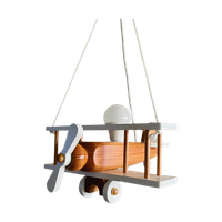 Massief Houten Vliegtuig Lamp