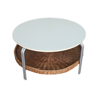 Salontafel Met Lectuurmand – Jaren 70 - (Mf20)