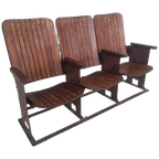 Jaren 30 Art Deco Cinema Bioscoop Stoelen Bankje thumbnail 1