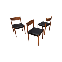 Set Of 3 Dining Chairs By Poul Volther