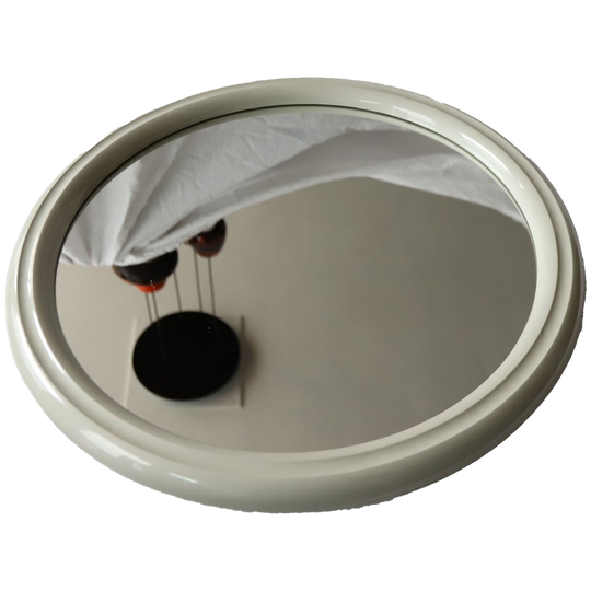 Vintage Tiger Spiegel Rond Grijs, Jaren '60/'70 1