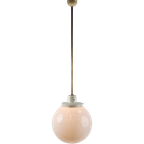 Vintage Bol Hanglamp Schoollamp Koper Stang Art Deco ‘50 thumbnail 1