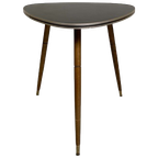 Driehoekige Vintage Bijzettafel, Salontafel Op Drie Poten thumbnail 1